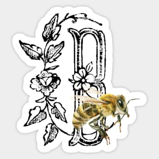 Honey Bee Wearable Art ~ Vintage Style Sticker